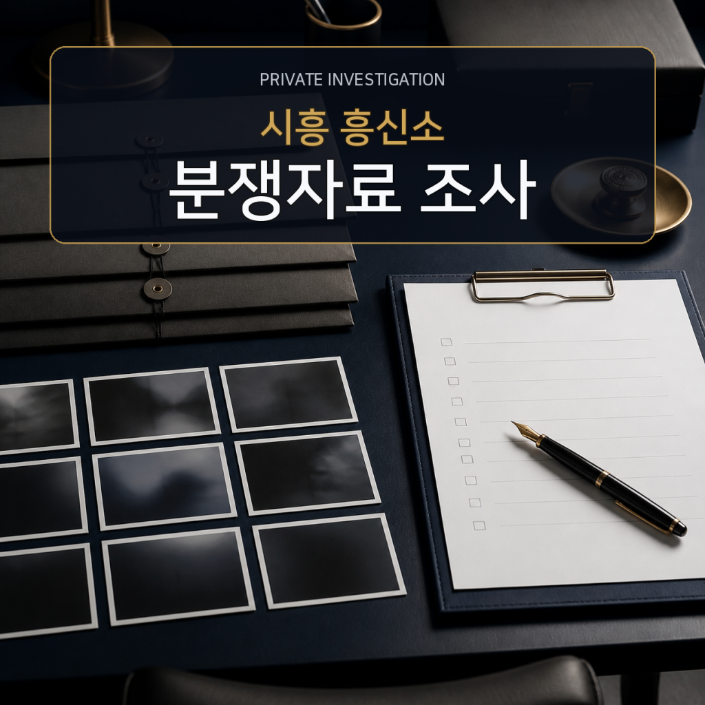 시흥 분쟁자료 조사 전문 흥신소